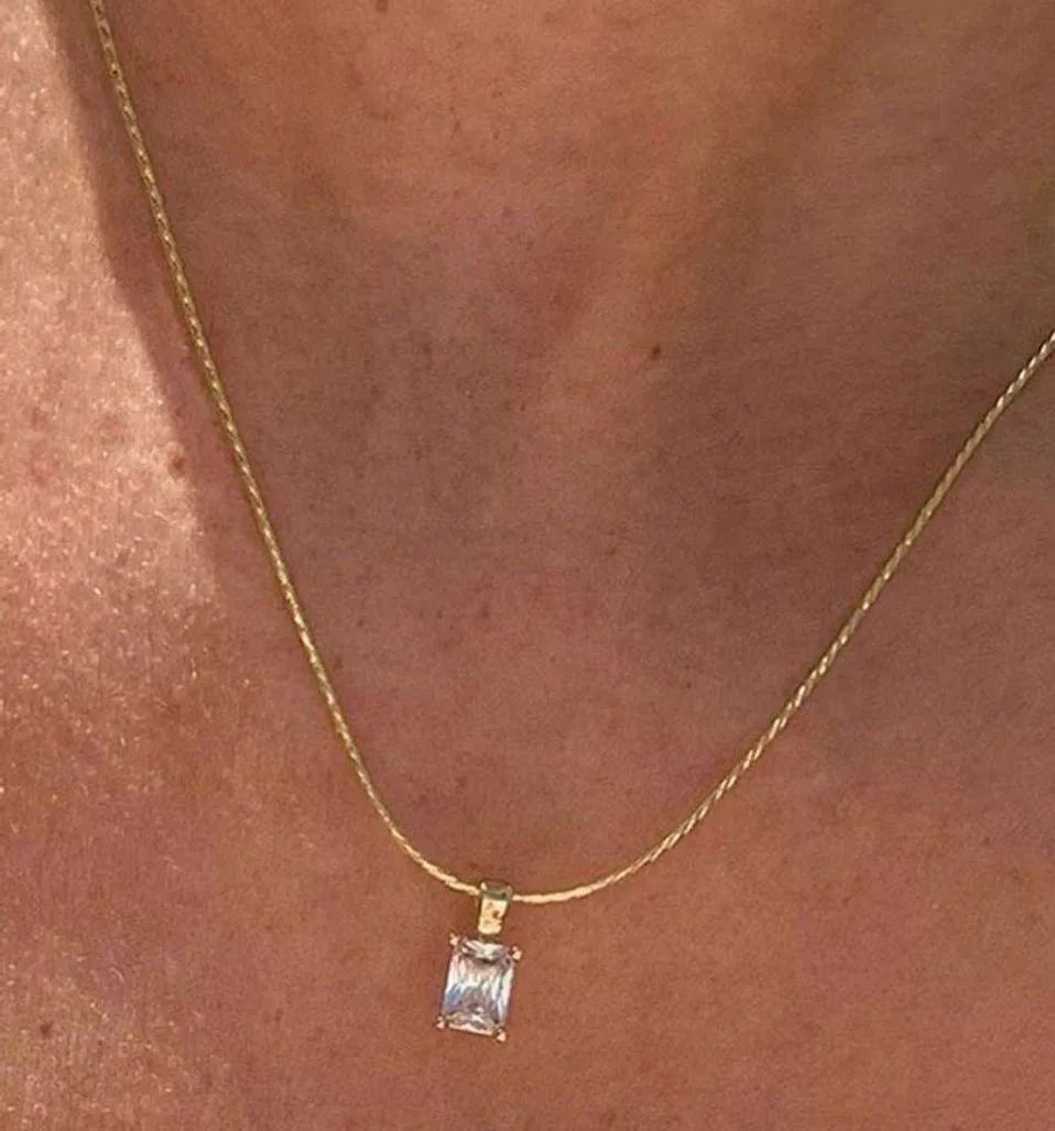 Necklace, Diamond Pendant Necklace, Layered Necklace - Image 4