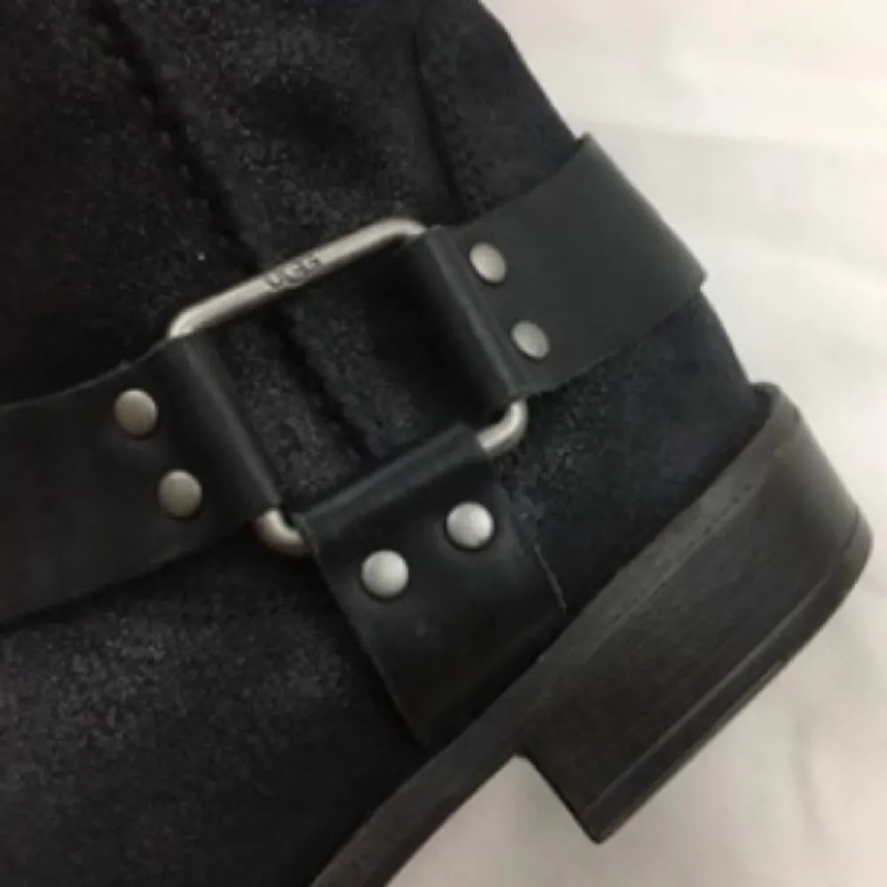 “Dree” Black Harness Moto Riding Boots Size 7 - Image 9