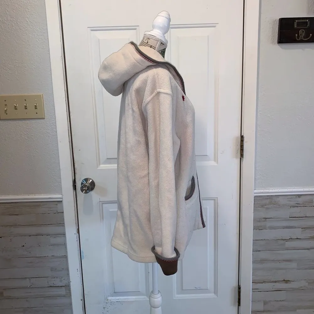 Adorable Vintage 90s Casual Corner Hooded Fleece Jacket ❣️ Size L - Image 2