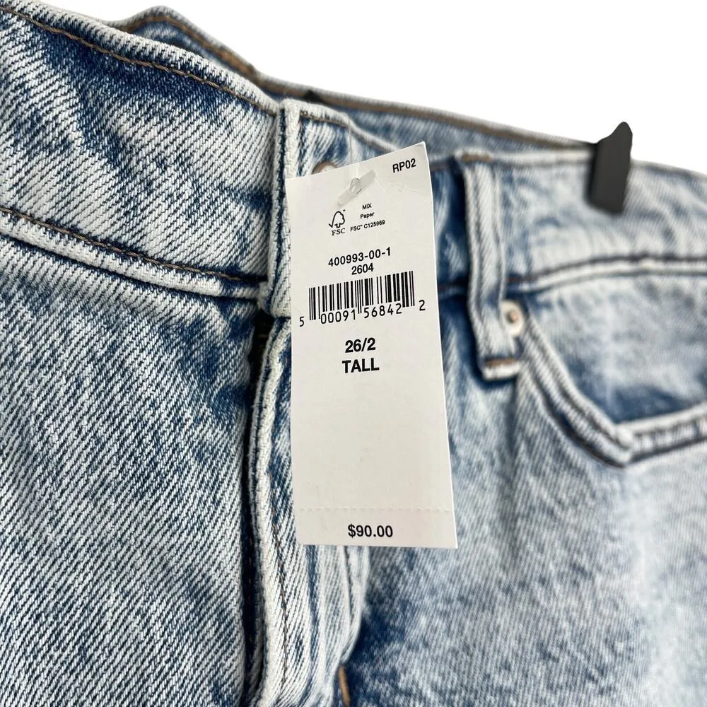 Banana Republic Factory Slouch Jean Cuffed Size 26T 26 TALL NEW with Tags - Image 5