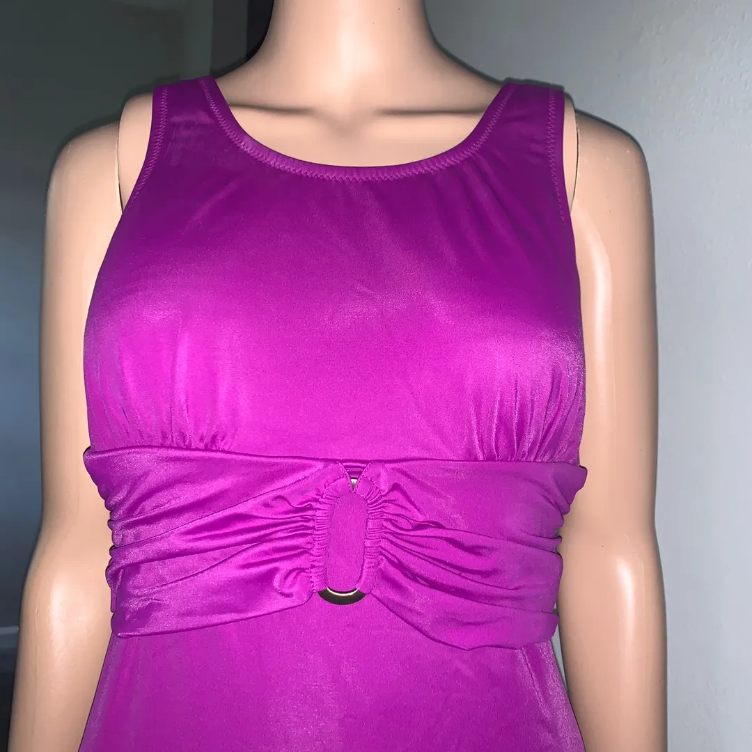 Tummy Control Belted Swim Pink Size 8 - Image 6