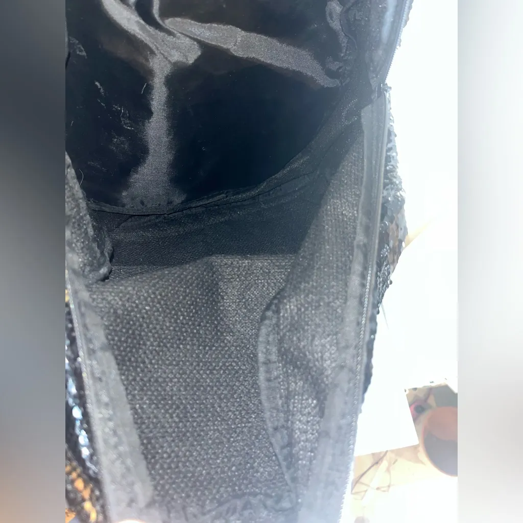 Reversible Black Gold Sequin Pocket Storage Sparkle Shiny AllAround Zip Backpack - Image 14