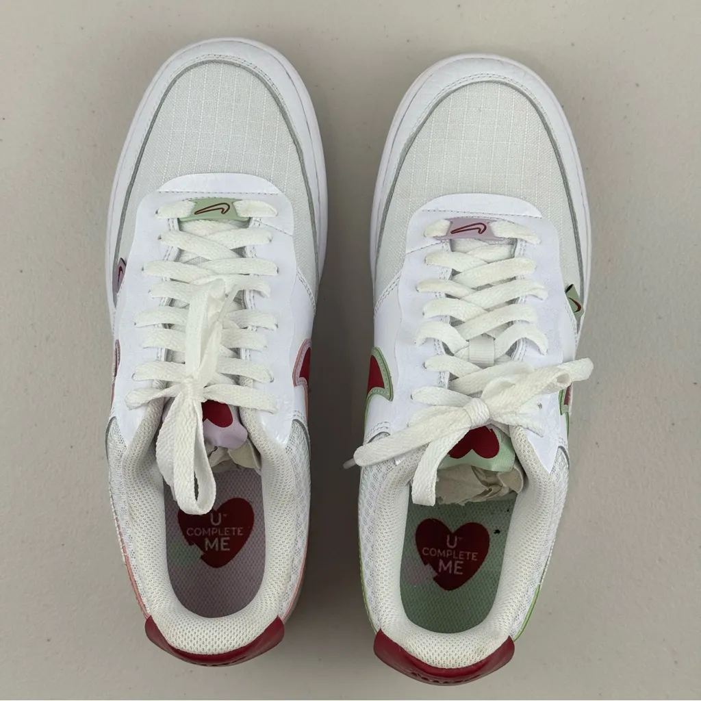 Nike Court Vision Low Premium Valentine’s White & Red Sneakers Women’s 10 EUR 42 - Image 6