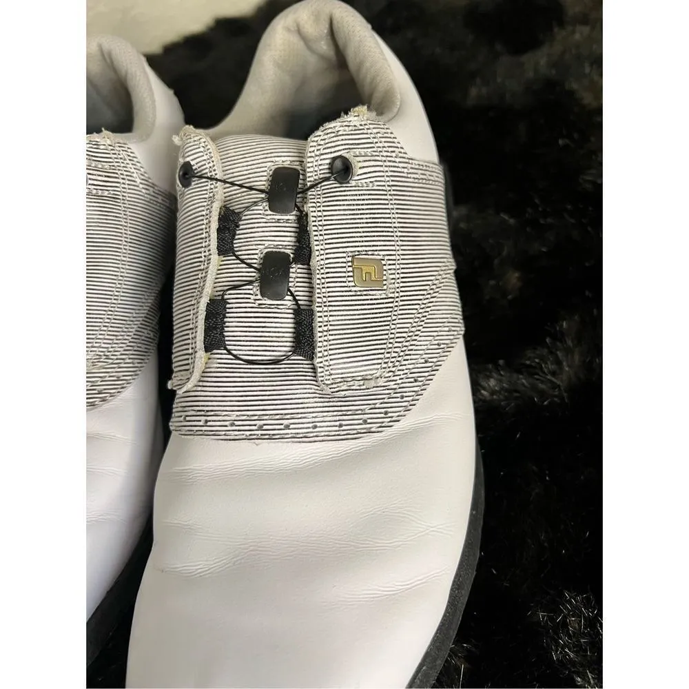 FootJoy Golf Shoes Womens 7.5 Medium Dryjoys BOA white Gray 99018 - Image 3