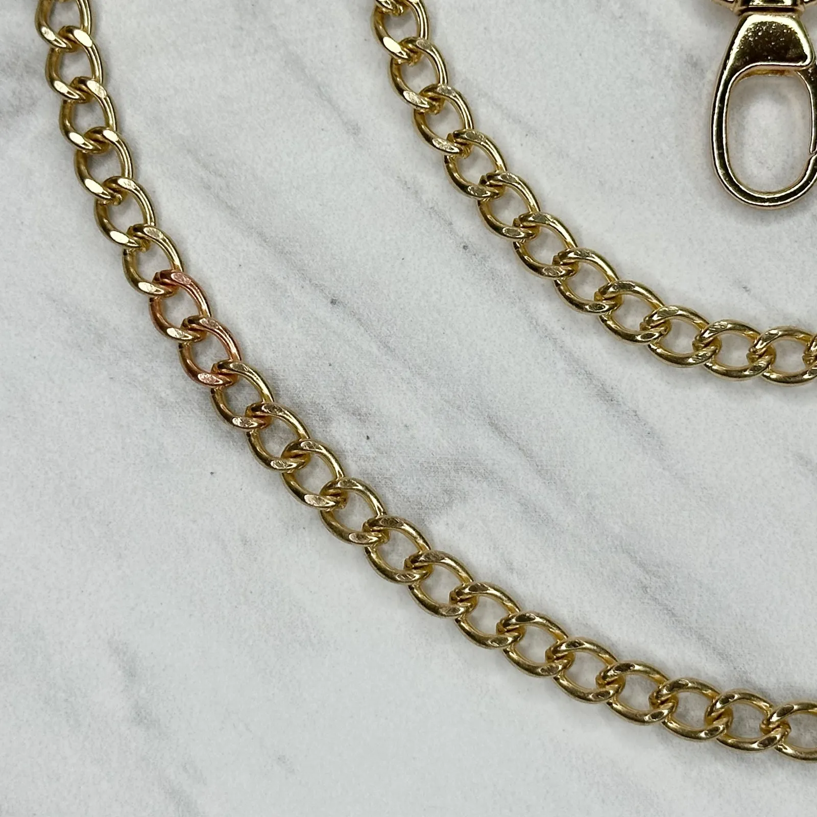 Gold Tone Chain Purse Replacement Strap 49" Crossbody ✨ - Image 7