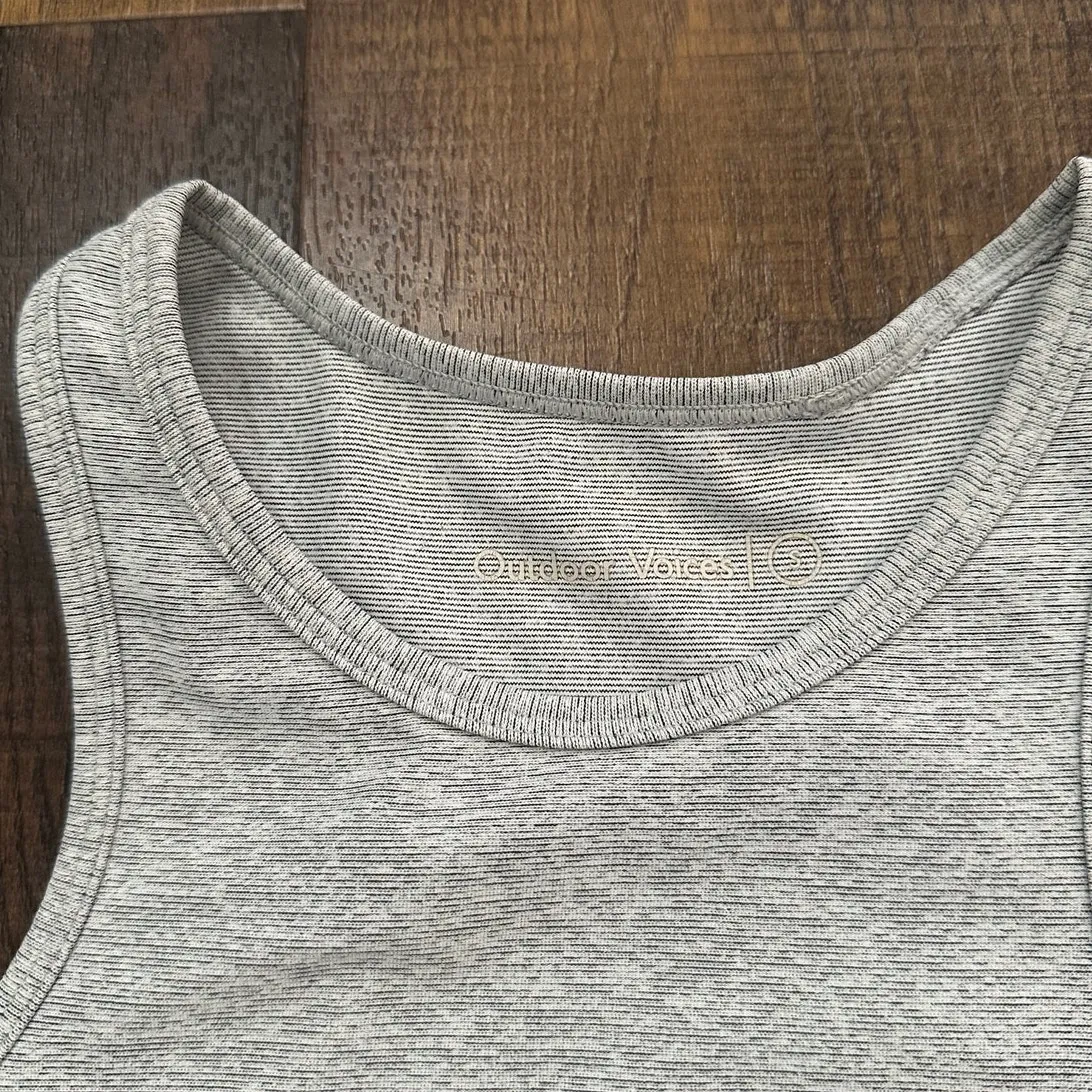Outdoor Voices Gray Athena Crop Top/Sports Bra Size Medium - Image 6