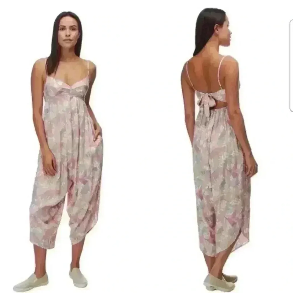 Patagonia Lost Wildflower Jumpsuit‎ pink Jurassic Ferns: Pelican lightweight S - Image 3