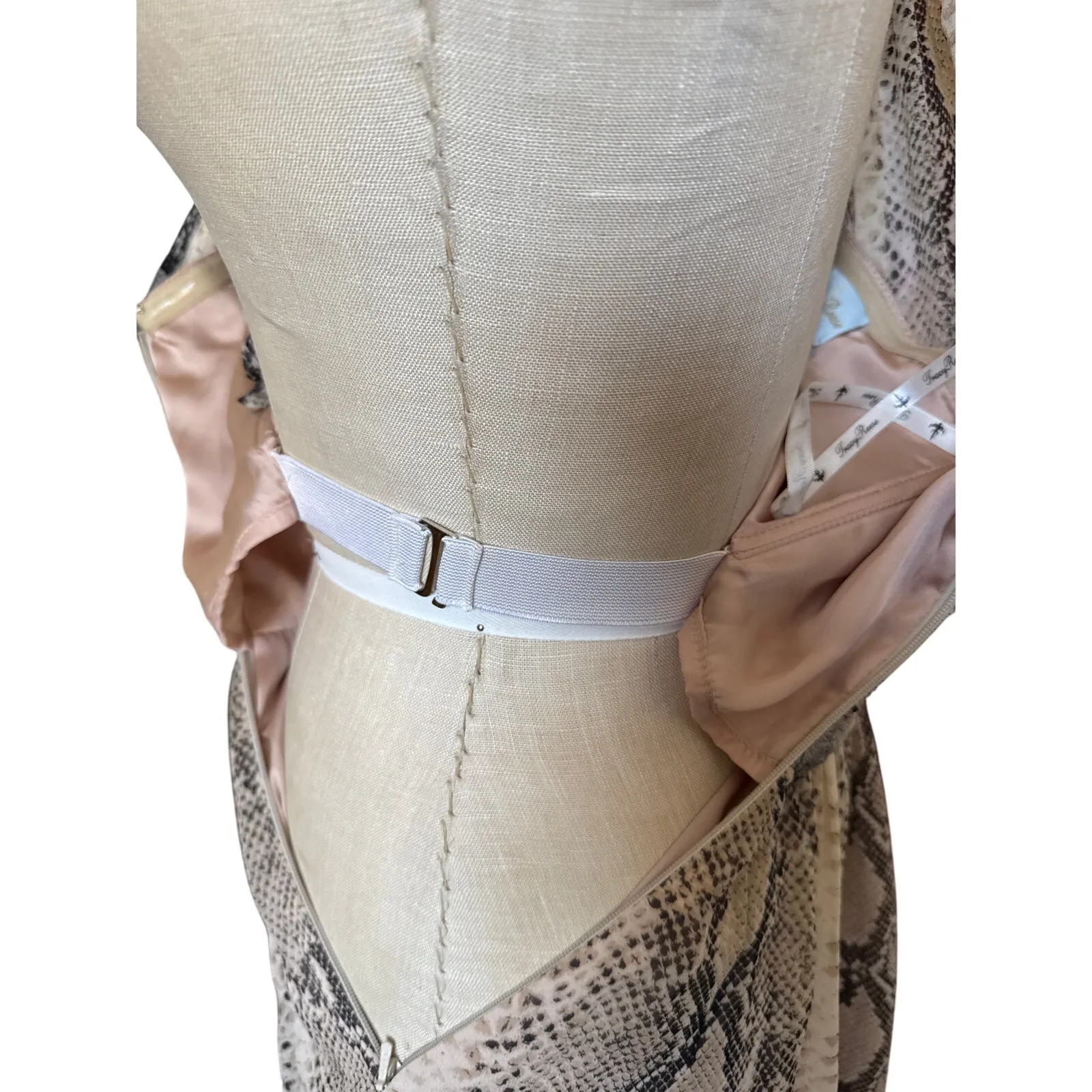 Tracy Reese  Silk One Shoulder Frock Dress in Dip Dye Python Size 6 - Image 7