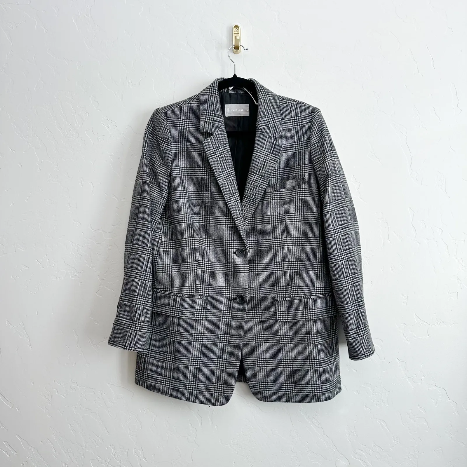 Everlane | NWOT The Oversized Tailored Lined Wool Blazer in Glen Plaid - Image 3