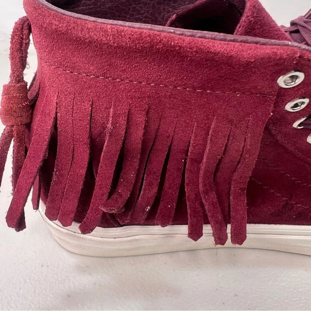 Vans SK8-HI Fringe Burgundy Moccasin Shoe Size 8.5 SKU#24360 - Image 7