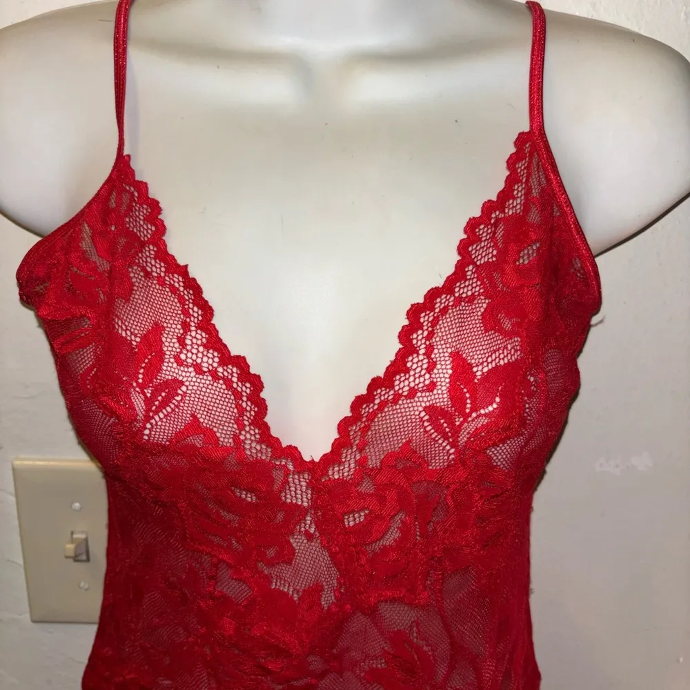 Red Lace Women's Victoria’s Secret Lace Small lingerie Teddy Nighty - Image 8