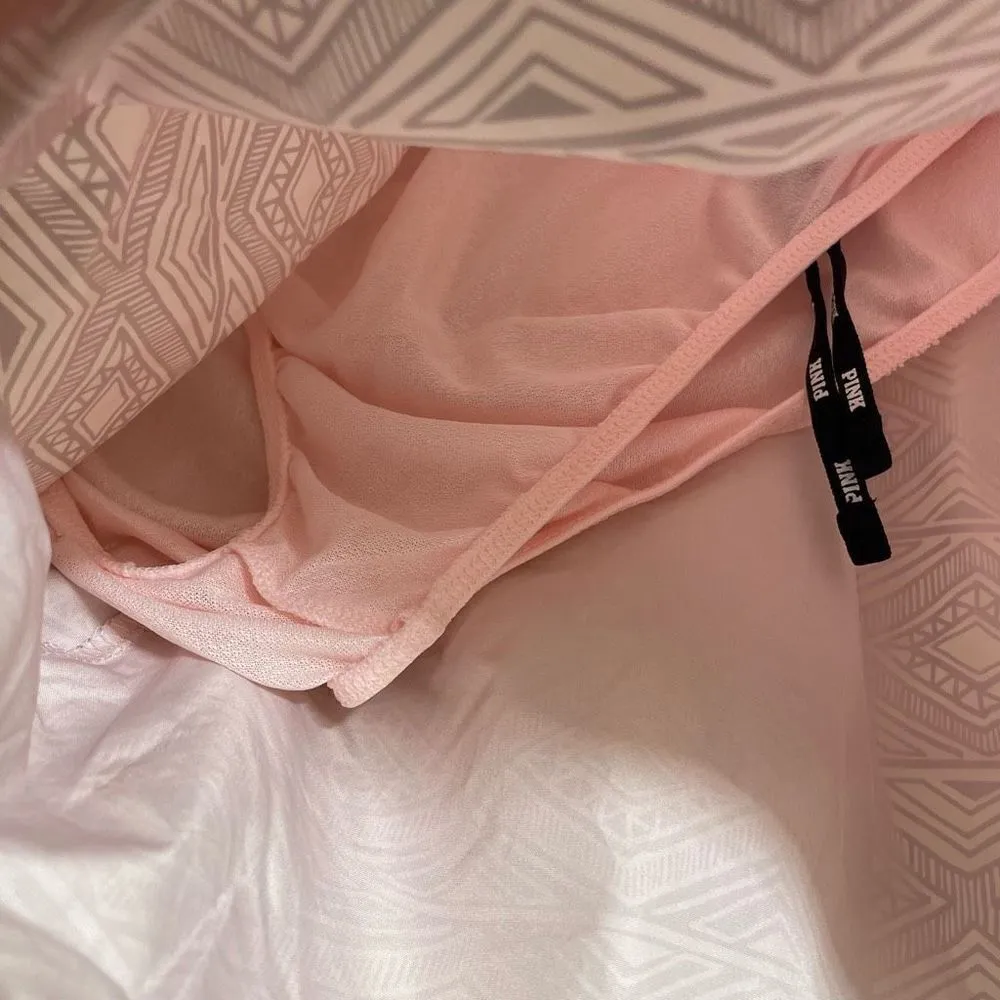 PINK Victorias Secret Silver Pink Sequin Bling Campus Running Shorts, S NWT - Image 5