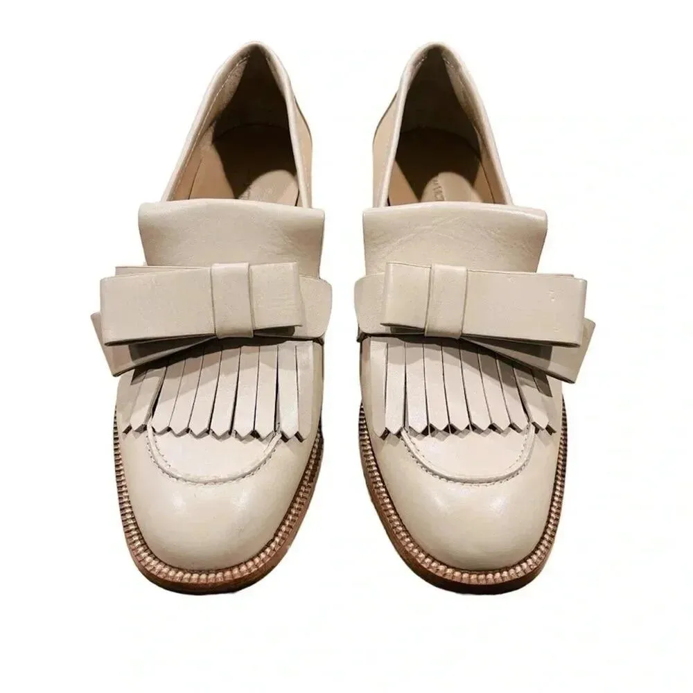 Pour La Victoire Tegan Loafer In Parchment Leather Sz 6 - Image 2