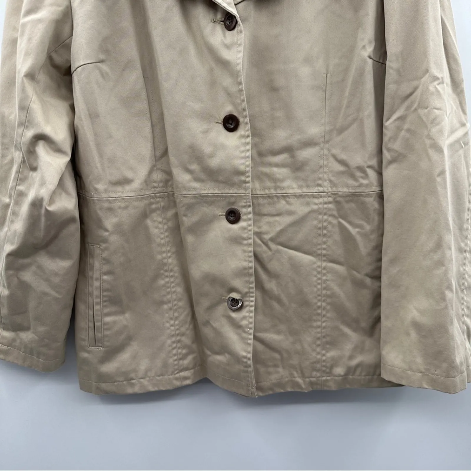 National Geographic Khaki Long Sleeve‎ Button Up Jacket Size XL - Image 3
