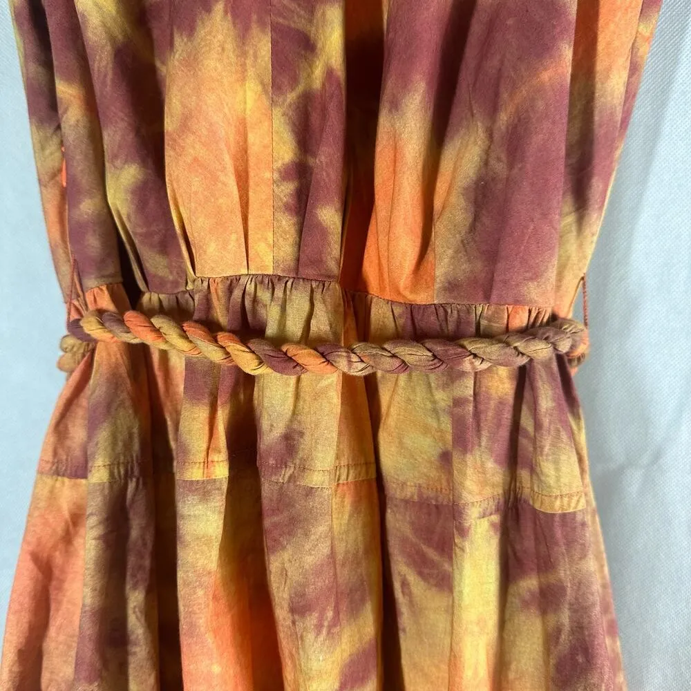 Ulla Johnson Valentina Braided Tie Belt  Midi Dress in Red Topaz Size US 6 - Image 6