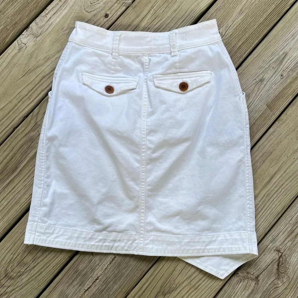 Anthropologie Pilcro And The Letterpress White Flapper Jean Skirt Size 2 - Image 2