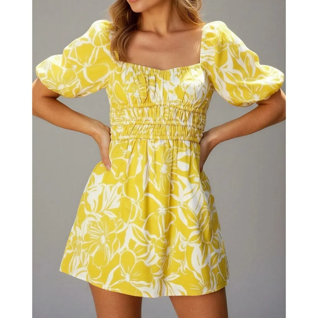 FAITHFULL THE BRAND Marinelli Mini Dress, El Marsa Floral, XS - Image 4