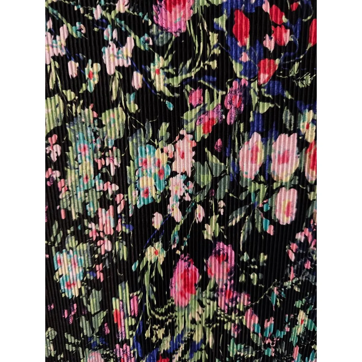 NEW Connected Apparel Dress Size 8 Medium Floral Tiered Layered Pleated Colorful - Image 6