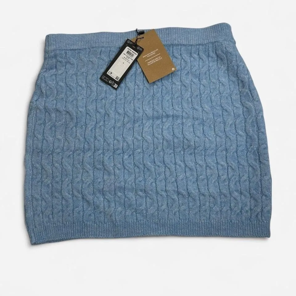 NWT Vero Moda Skirt S Womens Blue Cable Knit Mini - Image 2