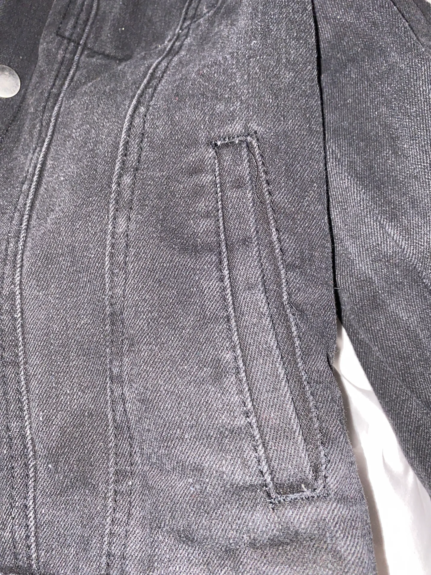 Sherpa Jean Jacket Black - Image 3
