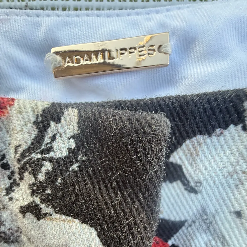 Adam Lippes WOMENS Black Floral Wide Leg Jeans size 2 - Image 5