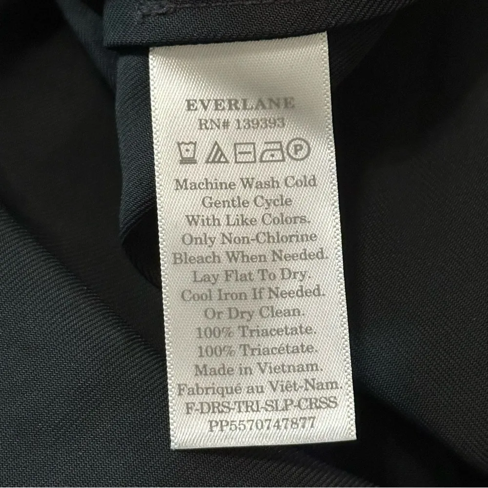 Everlane Women’s 4 Black The Japanese GoWeave Cross Back Strap Slip Midi Dress - Image 9