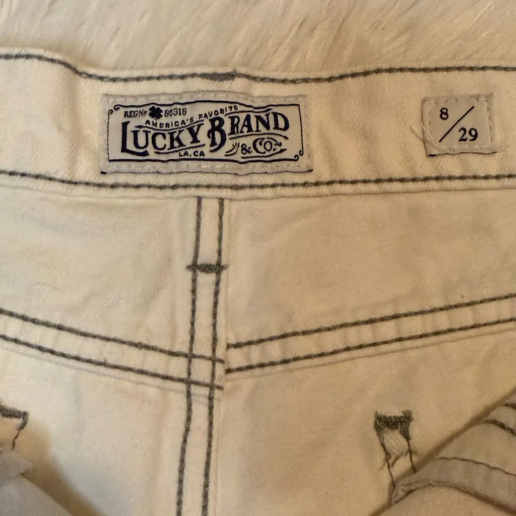 🏷️ NWT Lucky Brand “The Cut Off” White Jean Shorts - Size 8/29 - 100% Cotton - Image 12