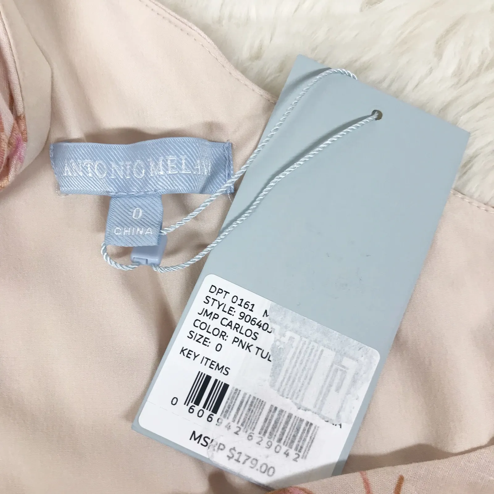 ANTONIO MELANI Pink Floral One Shoulder Jumpsuit Belted Linen Blend Size‎ 0 New - Image 5