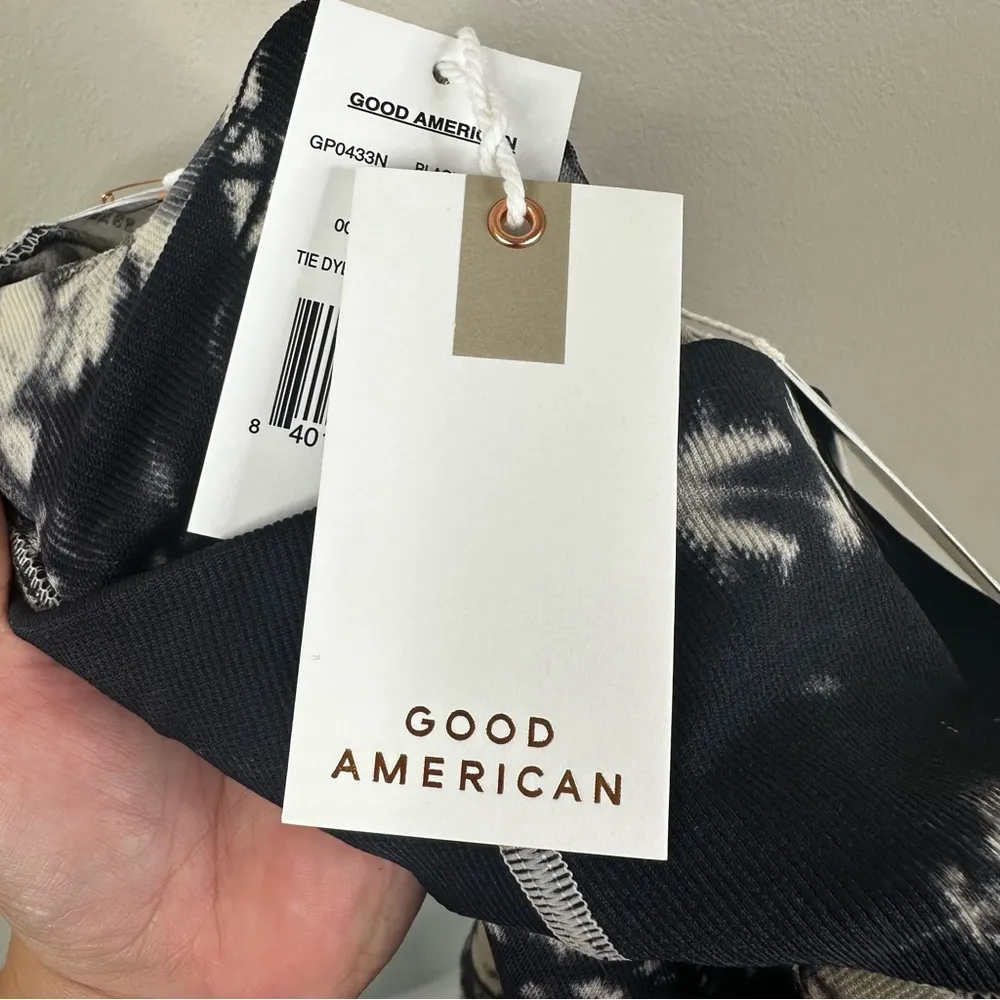 NEW Good American Leggings Womens 5/6- US 2X 3X Black Tie Dye Seamless Stretch - Image 10