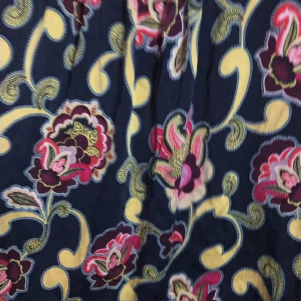 Trina Turk silk paisley floral flowy skirt size 6 - Image 2