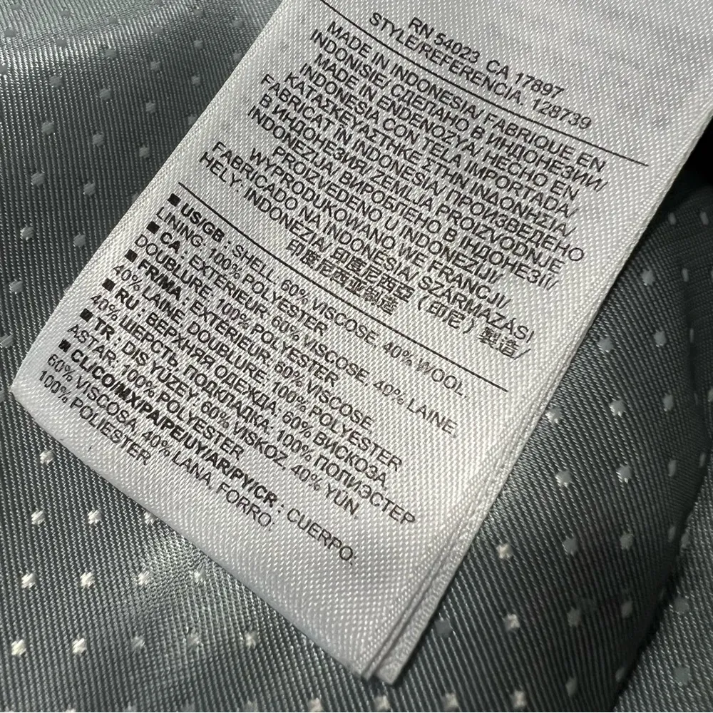 BR Banana Republic Gray Wool Blend Moto Jacket lined gold Hardwear small - Image 7