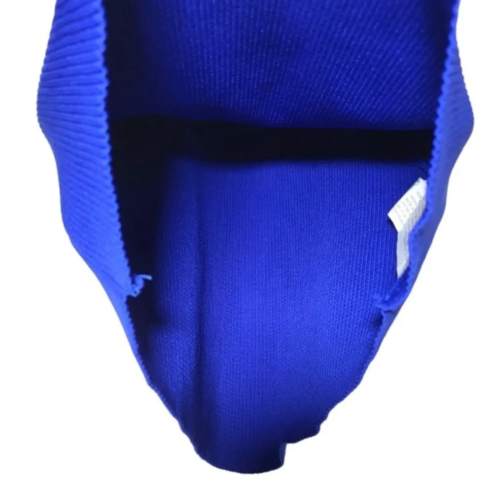 NWT Pull&Bear Asymmetric Ribbed Cut-Out Mini Dress in Blue - Image 11