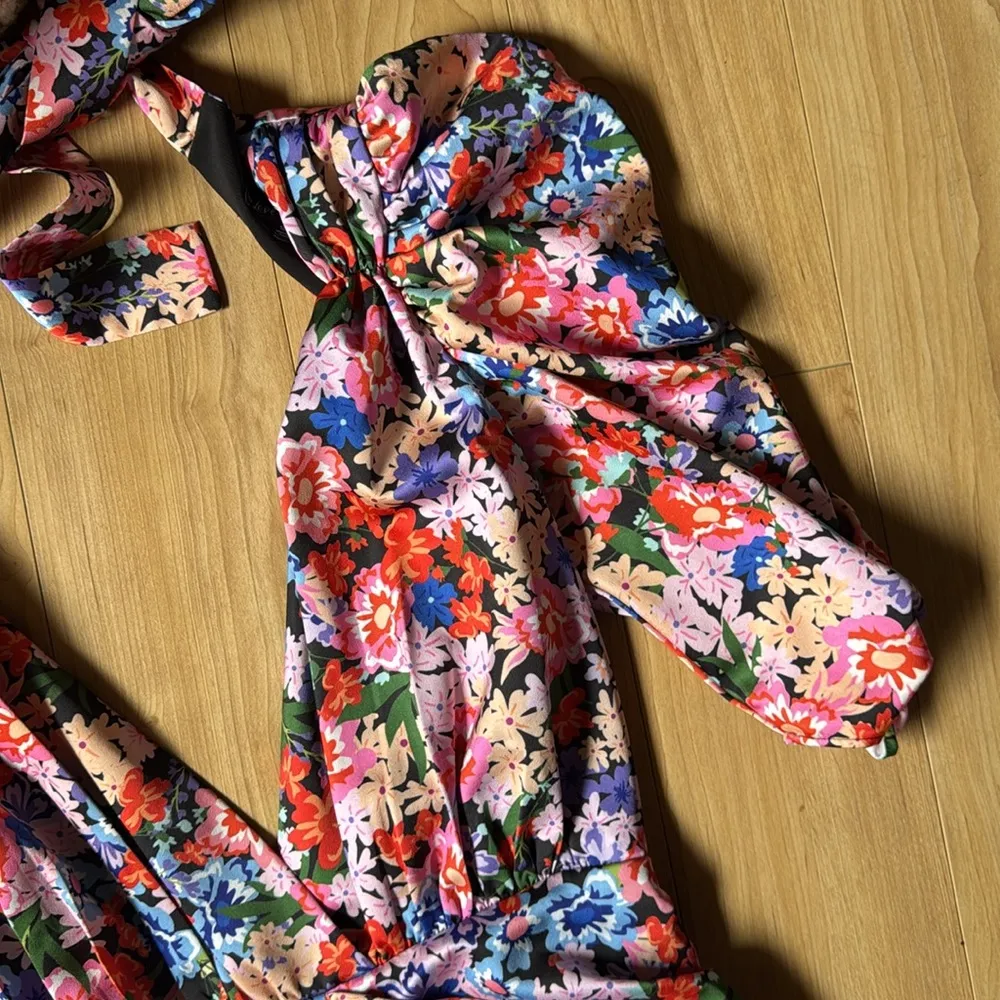 Floral Puff Sleeve Mini Dress - Image 2
