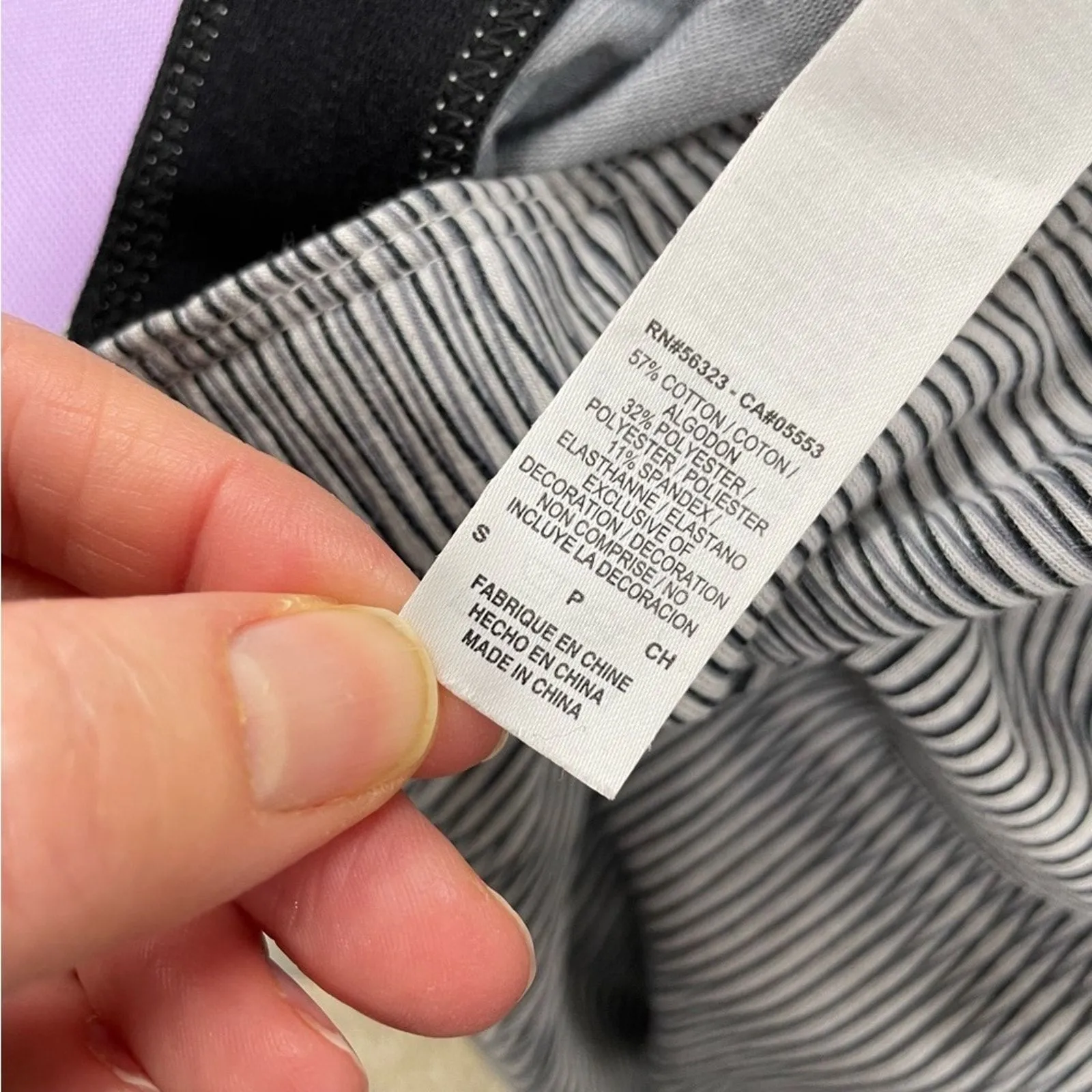 Nike Pro Black Printed High Rise Leggings Womens S Striped Yoga Pants Athletic - Image 8