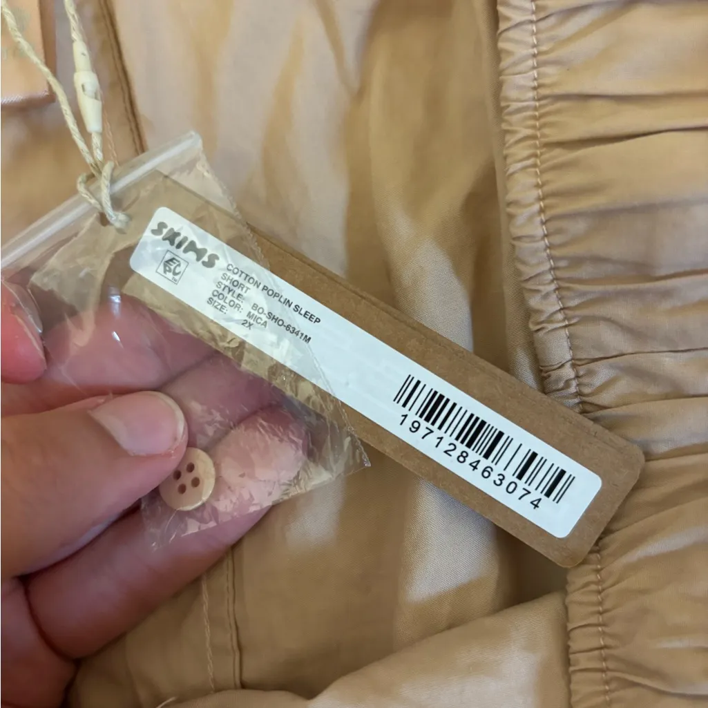 NWT Skims Poplin Sleep Short Womens 2X Cotton - Image 4