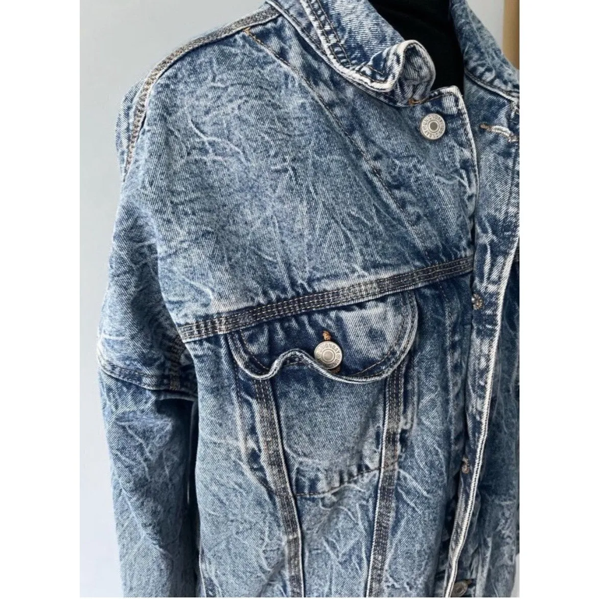 Vintage Union Bay y2k 90s Retro Style Women’s Size Small Acid Wash Denim Jacket - Image 4