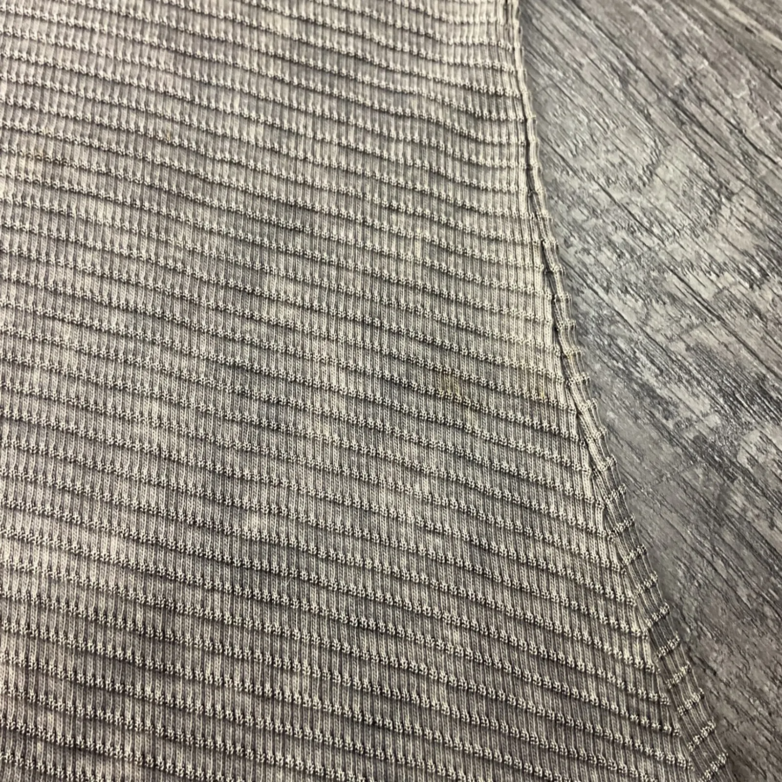 ABLE Women's Long Sleeve Thermal Dress Gray Beige Lace Cuff Size Large - Image 6