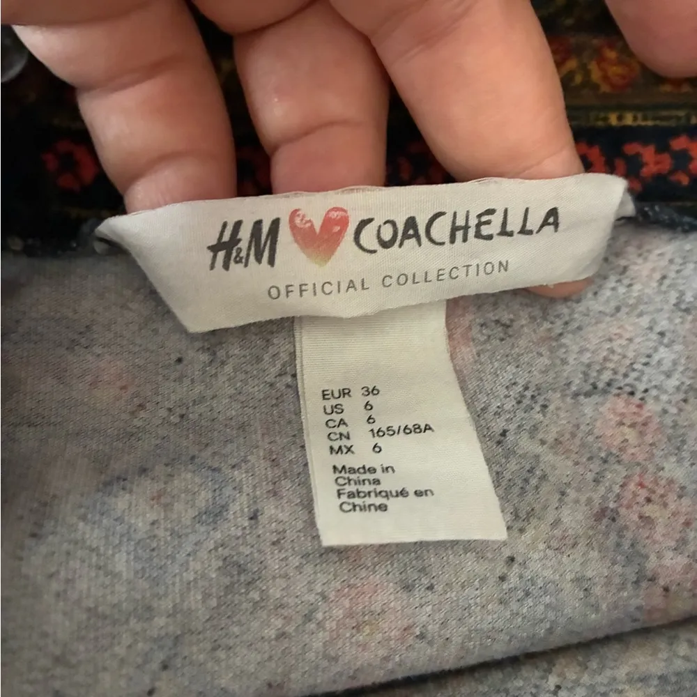 H&M Coachella Womens Patterned Velvet Mini Skirt Boho Festival Bohemian 6 - Image 12