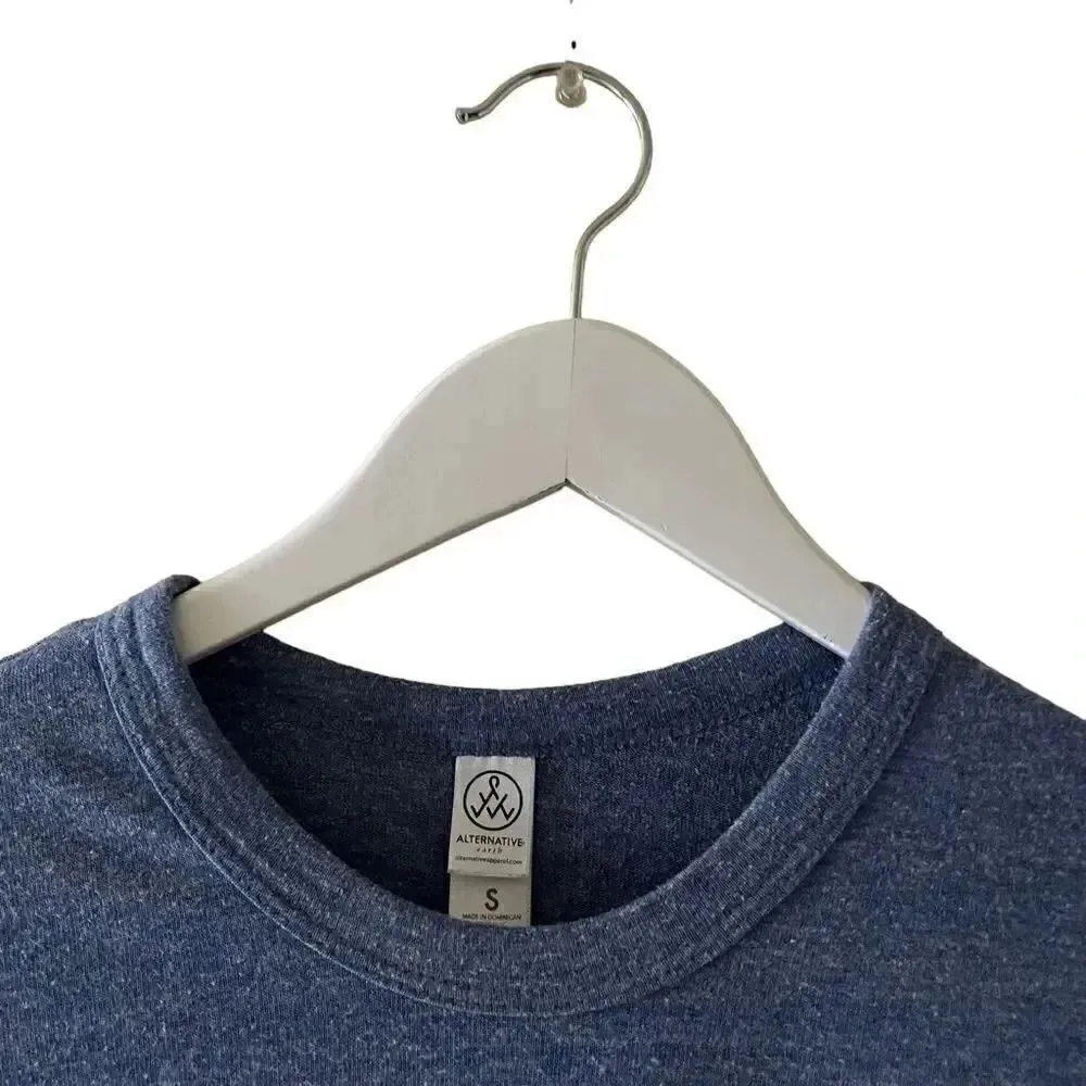 Alternative Earth Cotton Blend Blue Women’s Short Sleeves Heart T-Shirt SZ S - Image 5