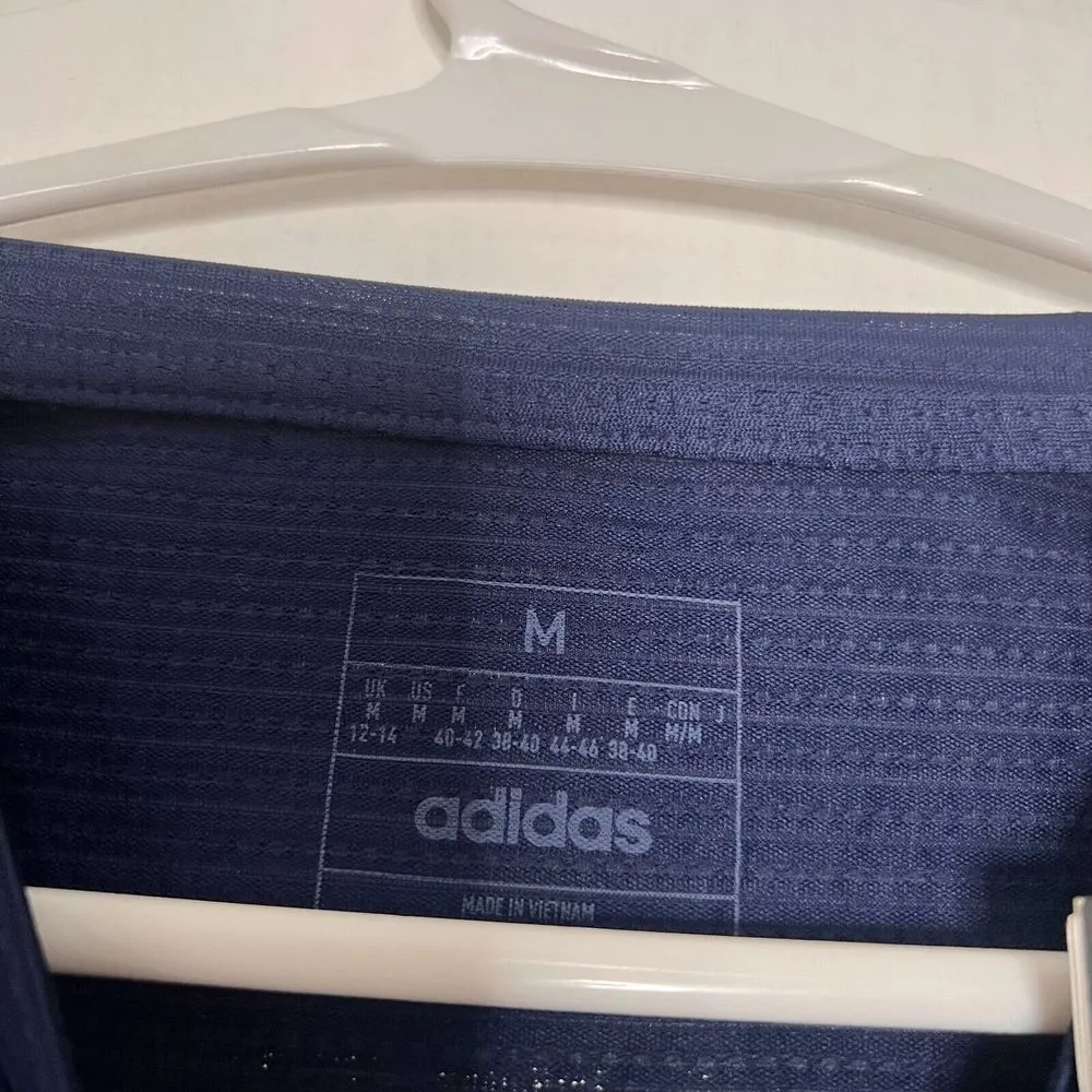 Adidas Womens Shirt M Blue Aeroready Atlanta‎ Crew Neck Short Sleeve Activewear - Image 7