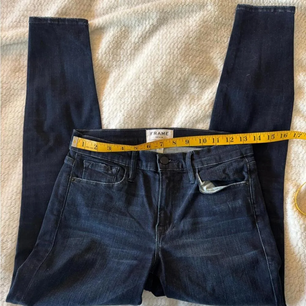 FRAME Le Skinny de Jeanne Crop Jeans - Dark Wash - *small flaw* - Image 4