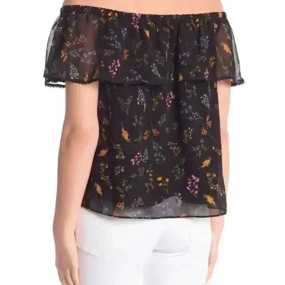 ⭐️ Rebecca minkoff dev floral off the shoulder top in size medium - Image 2
