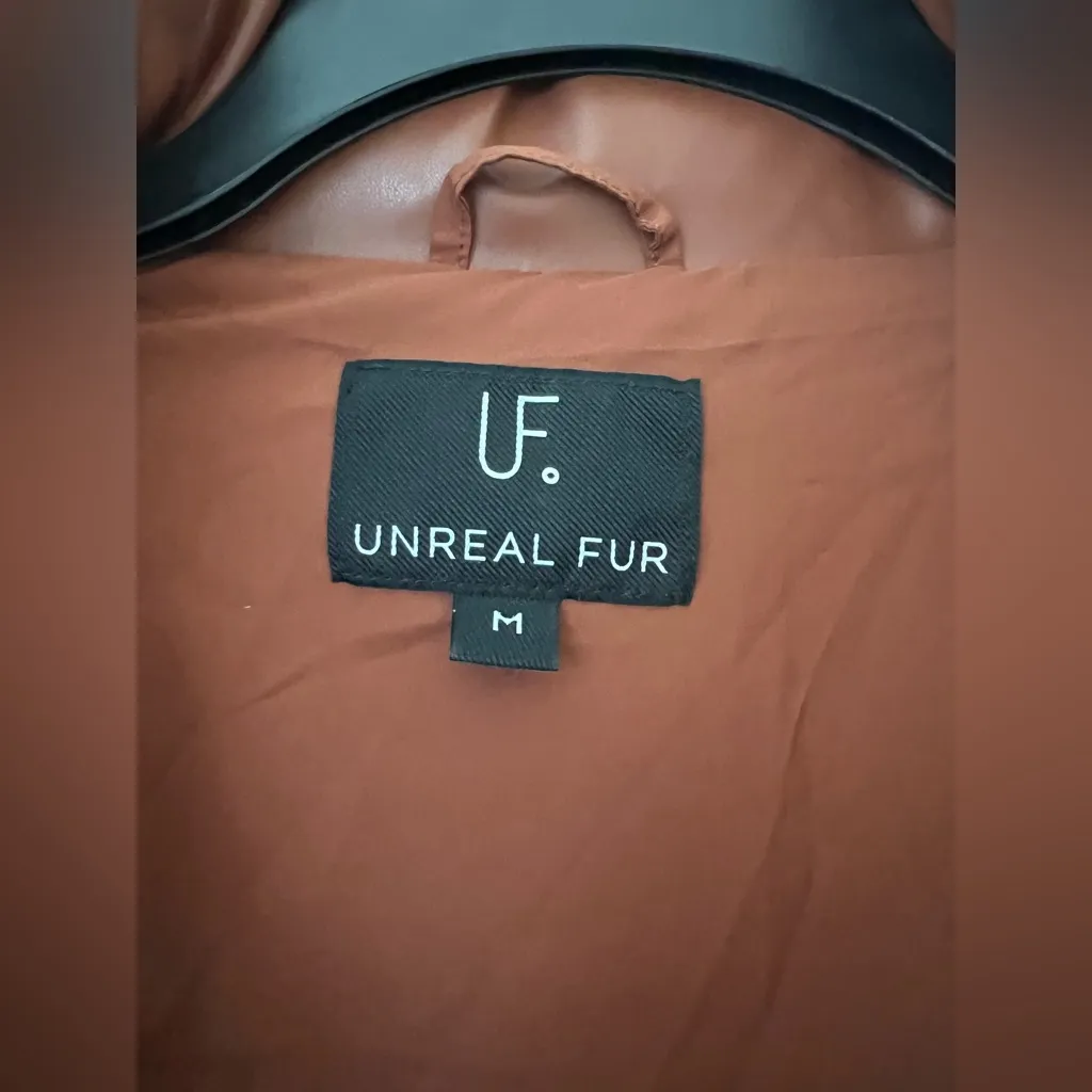 Like new! UNREAL FUR Major Tom Puffer Jacket, size M Brown Size M - Image 6