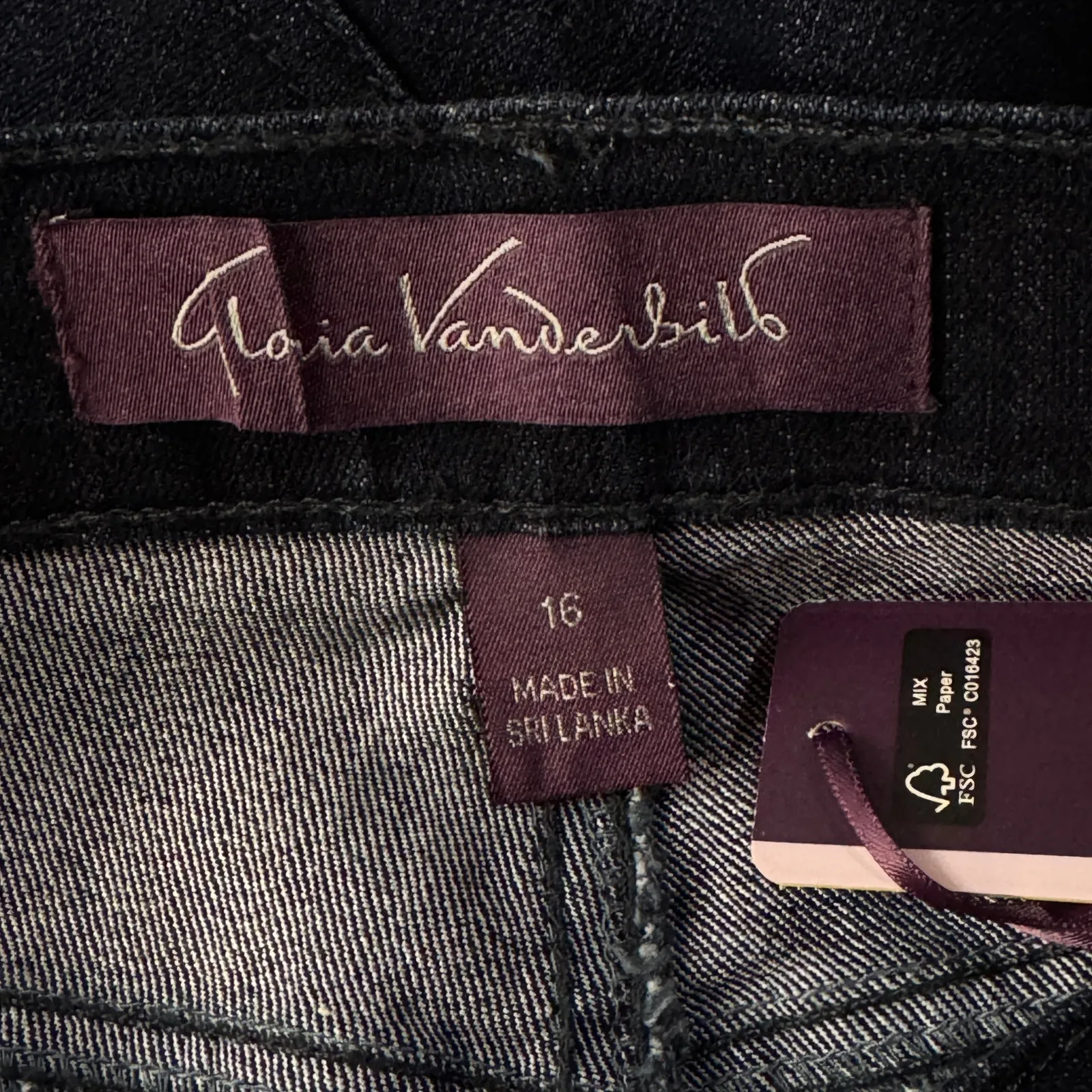 Gloria Vanderbilt SZ 16 Amanda Tapered Jeans Heritage Fit Classic Rise Stretch - Image 6