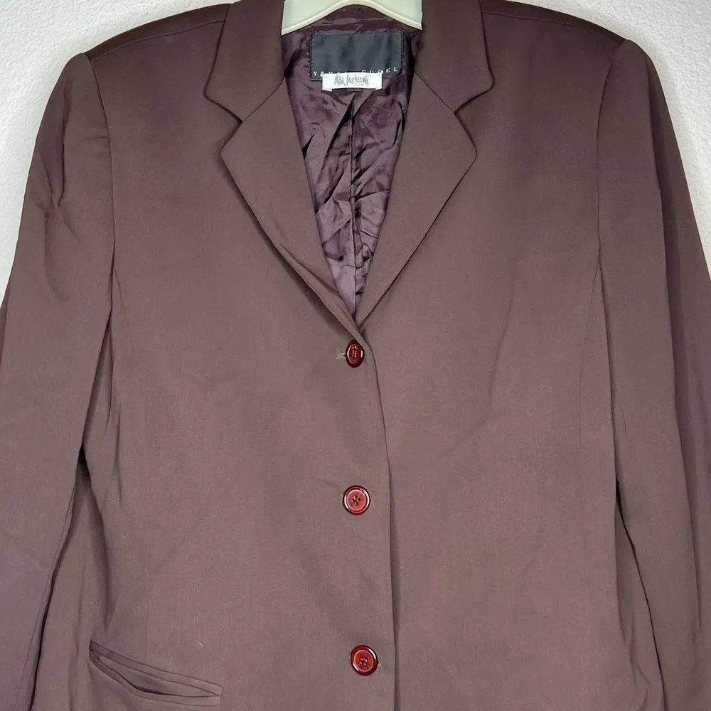 Vansi Fugel Blazer‎ Brown Size 14 - Image 2