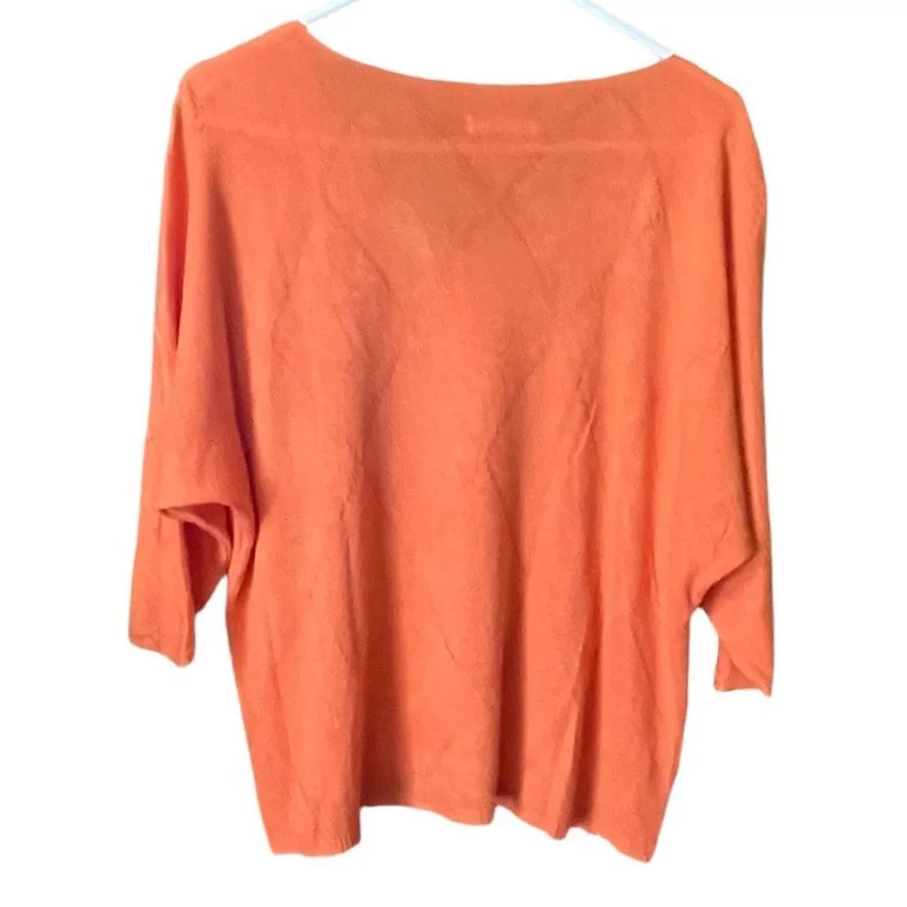 My Glamour lady made in Italy size XL Modal blend sweater. Orange - Image 2