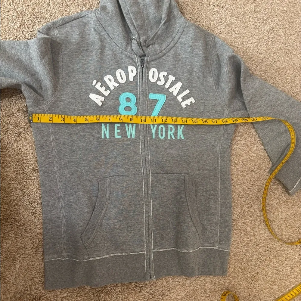 Aeropostale Women’s Grey Hoodie Sweatshirt - Image 9