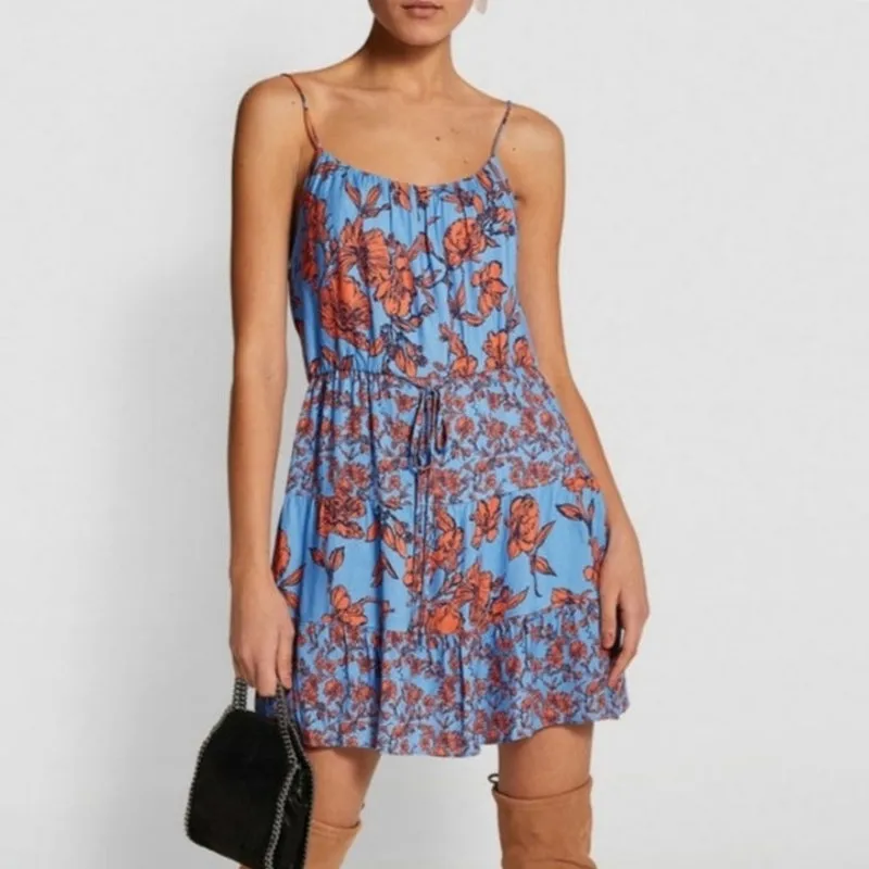 alice‎ + olivia Cheyla Washed Crepe Mini Dress Size Small - Image 2