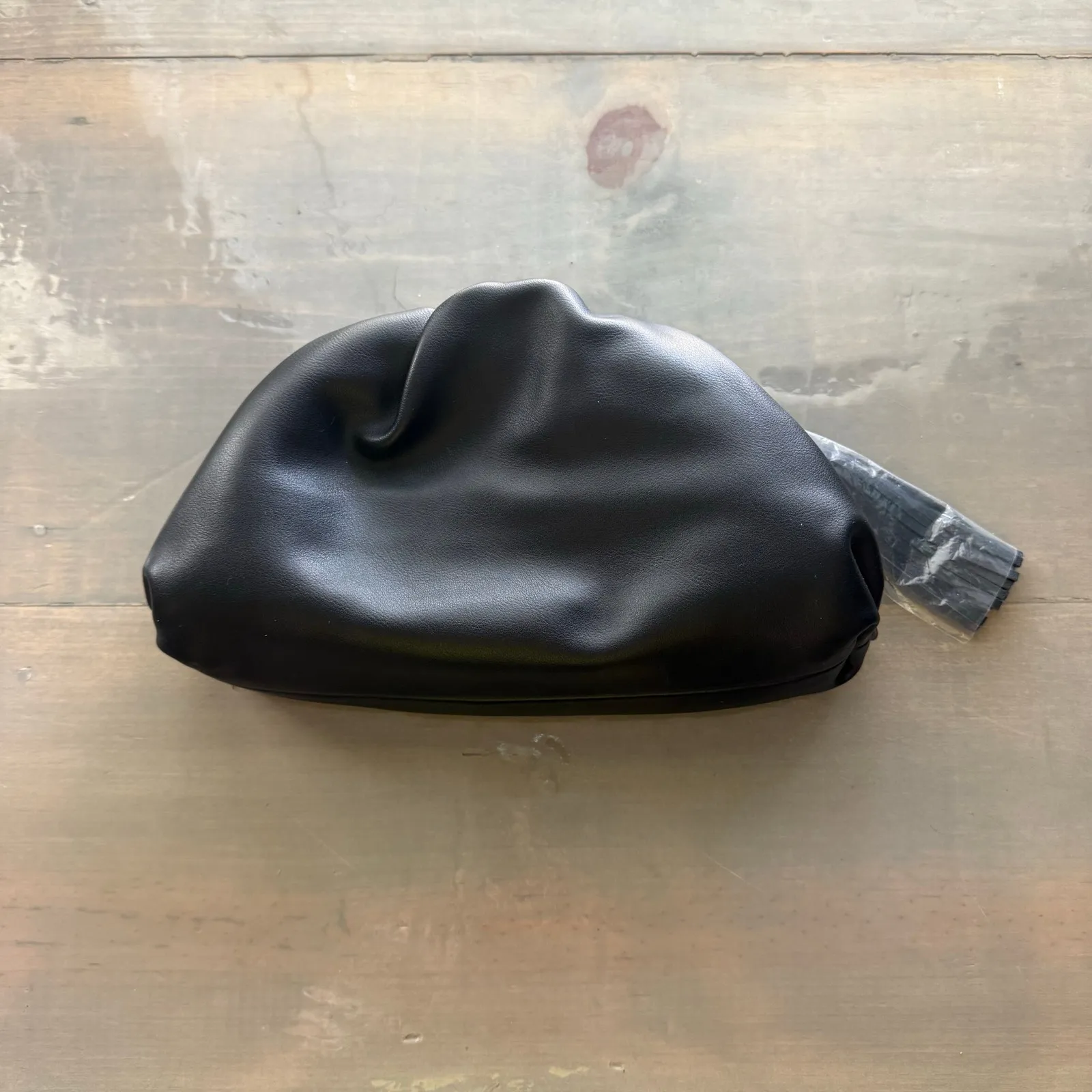 Understated Leather Black Crescent Vegan Leather Crossbody - Image 8