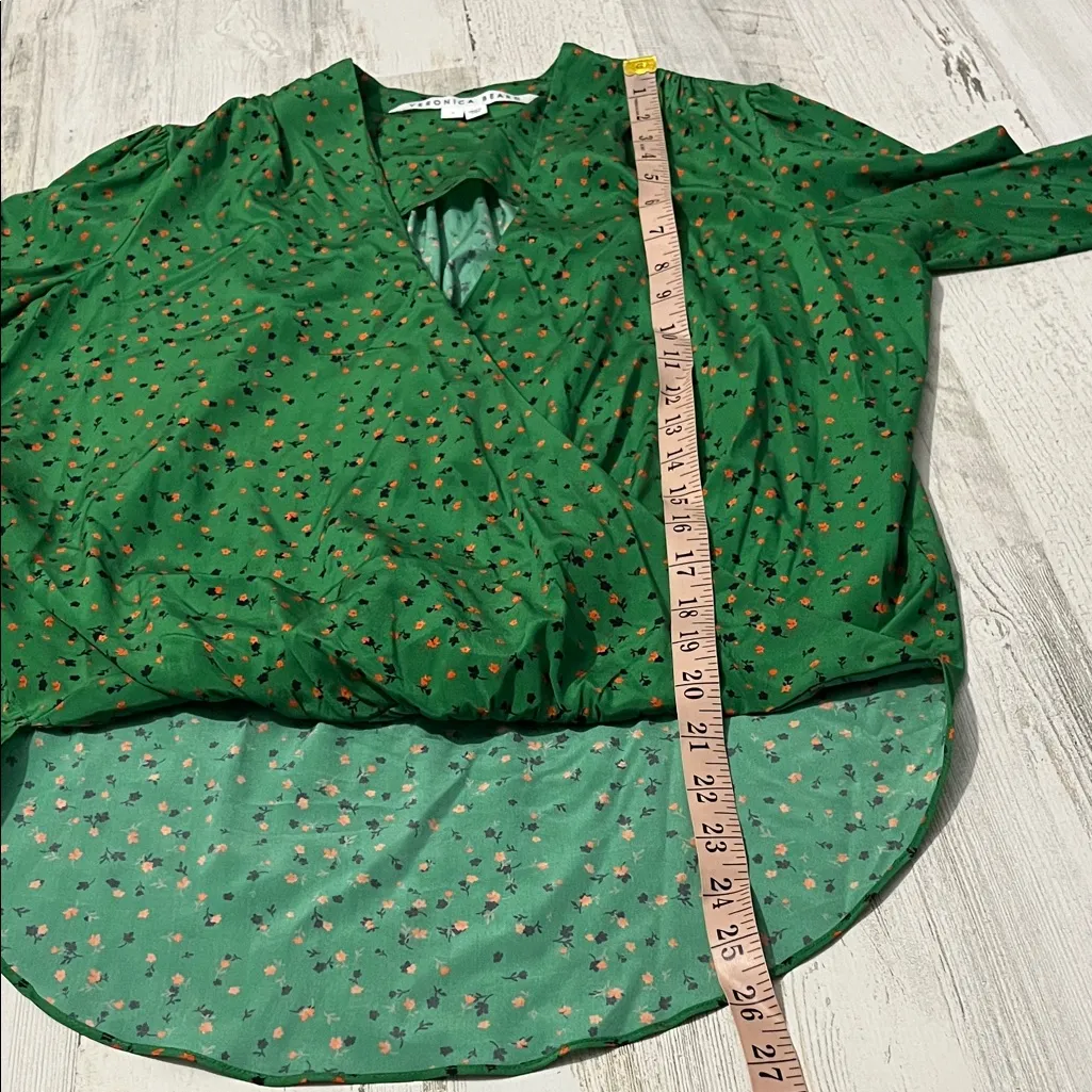 Veronica Beard Silk Saanvi Floral Stretch Top Size 4 - Image 9